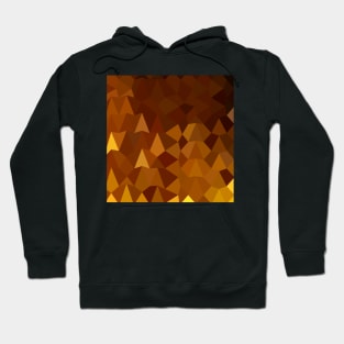 Burnt Umber Brown Abstract Low Polygon Background Hoodie